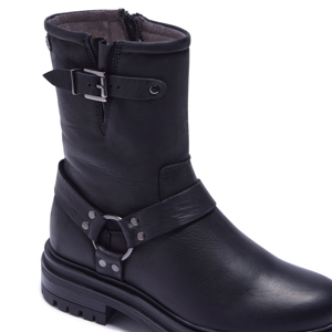 Carl Scarpa Molize Black Leather Ankle Boots